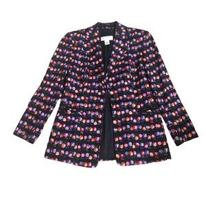 Saks Fifth Avenue Collection blazer cotton floral pockets lined